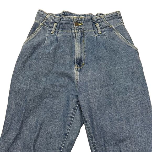 Abercrombie & Fitch Ultra High Rise Paperbag Waist Jeans Women's 30 Blue Cropped - Picture 2 of 7